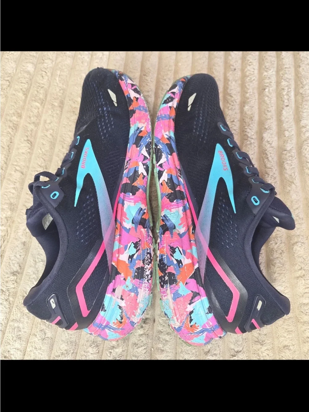 Brooks Ghost 15 Women's Running Shoes Navy Blue Teal Pink Sneakers Size 11 - Picture 5 of 8